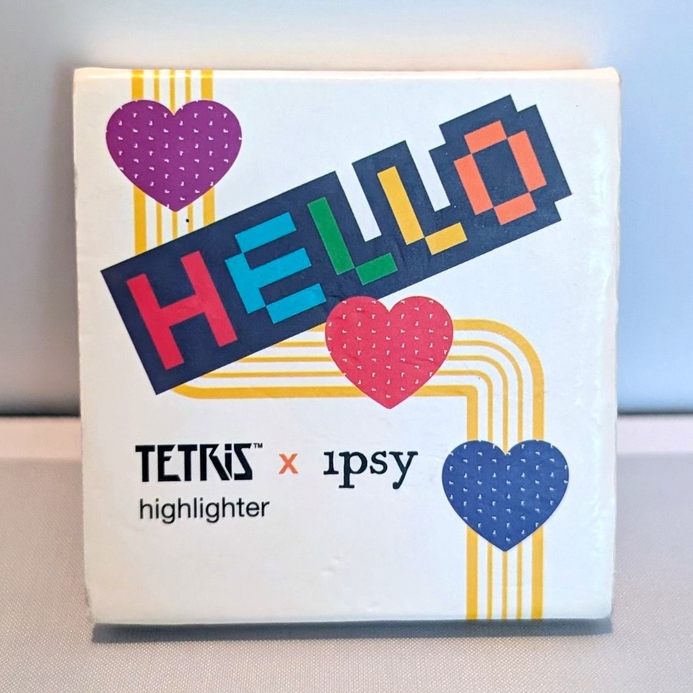 Tetris x ipsy Gold Shimmer Eyeshadow Single Highlighter Compact, "Hello"